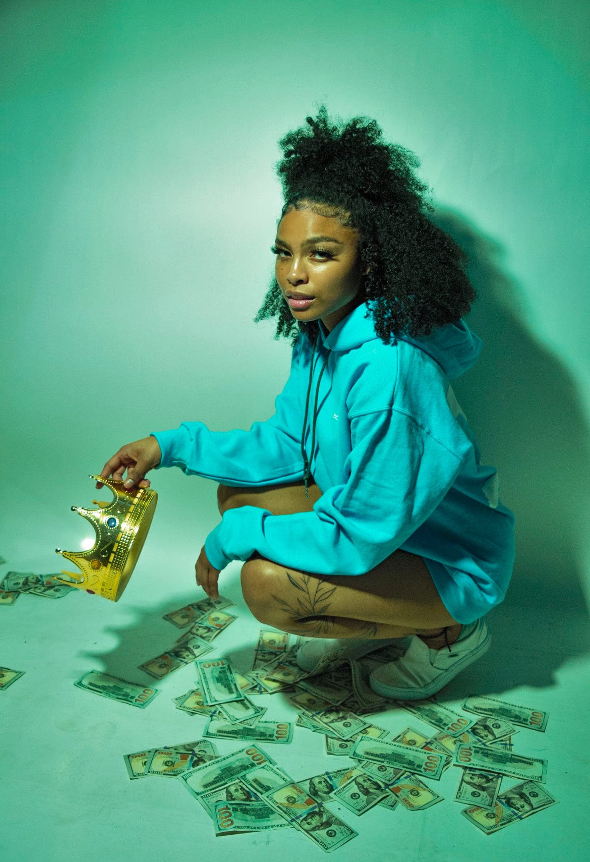 '18 Vintage Logo Hoodie - Sky Blue