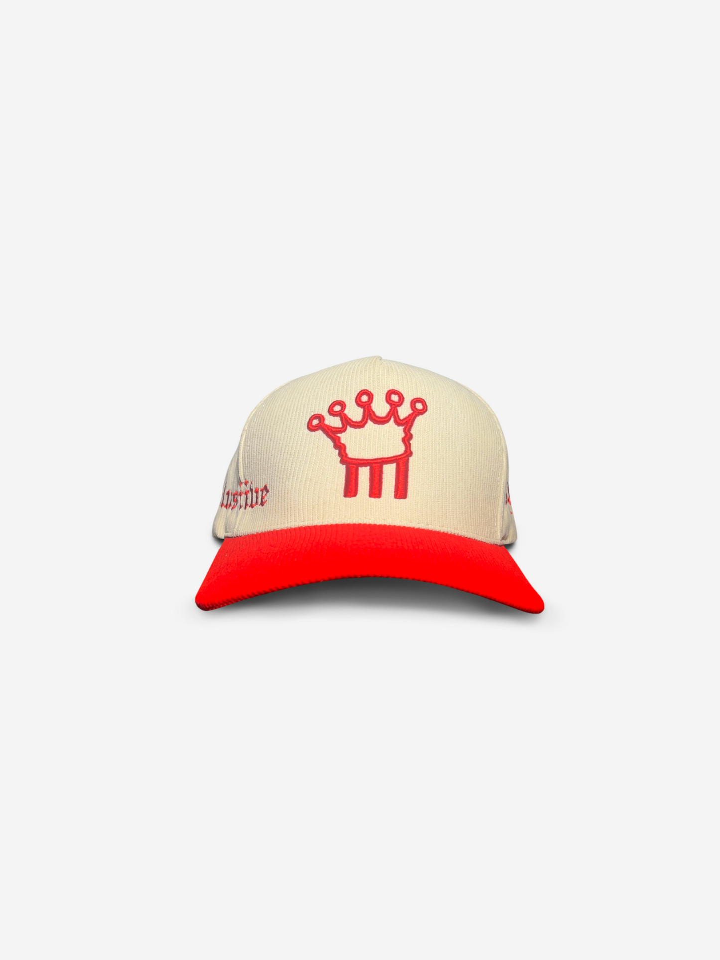 Crimson & Cream Corduroy Cap