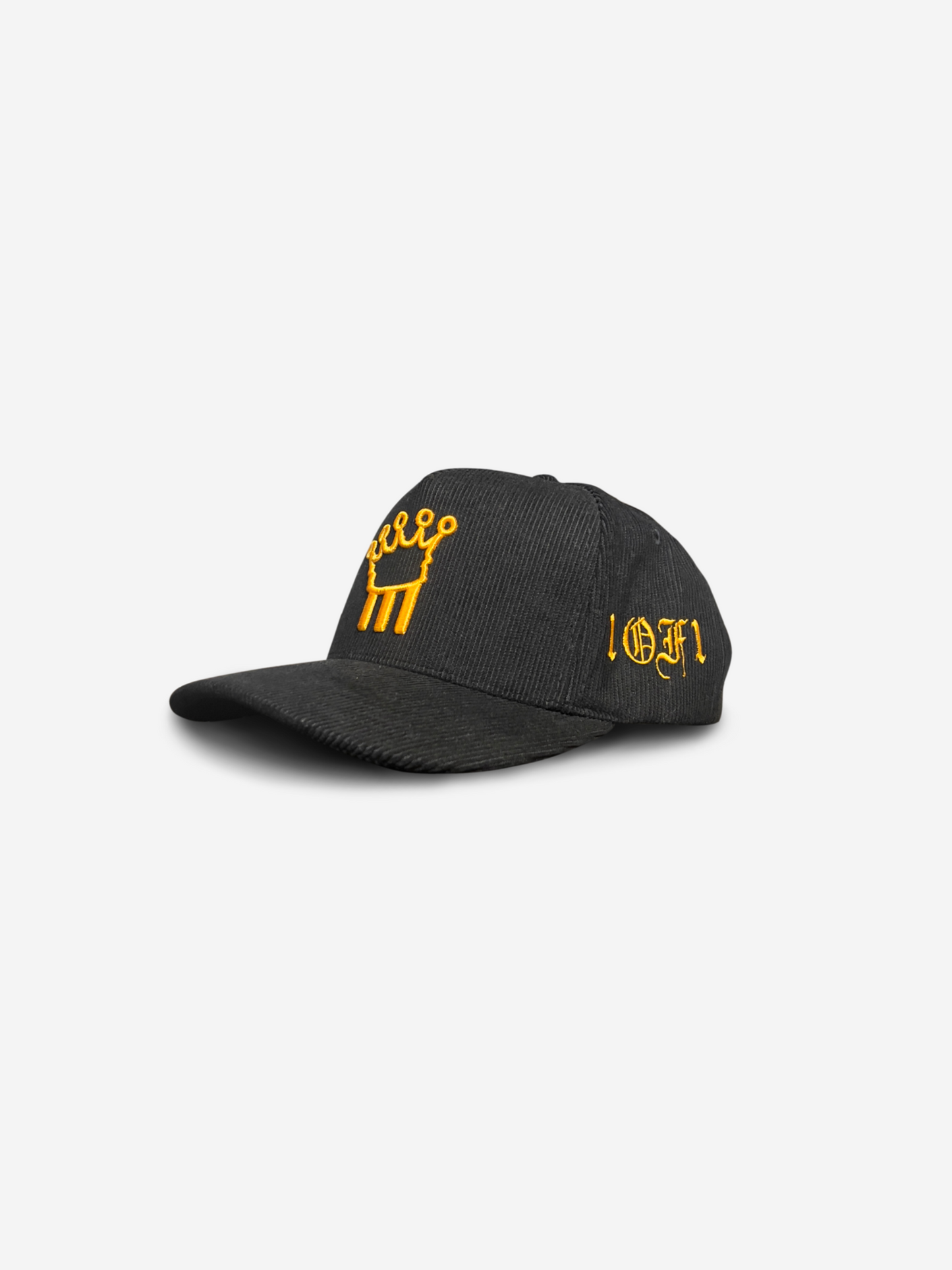Black & Old Gold Corduroy Cap